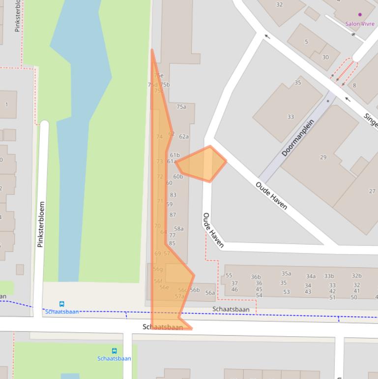 Kaart van postcodegebied 2992BK.