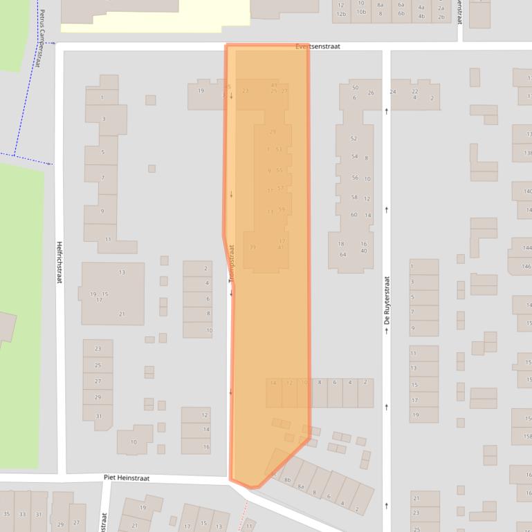 Kaart van postcodegebied 2992BP.