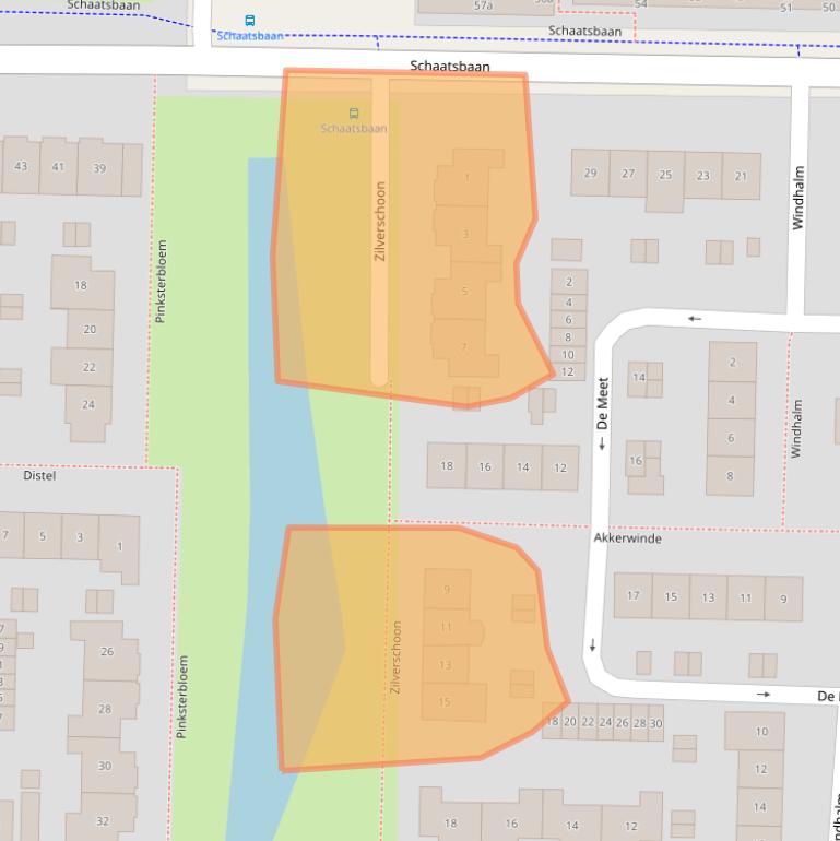 Kaart van postcodegebied 2992CV.