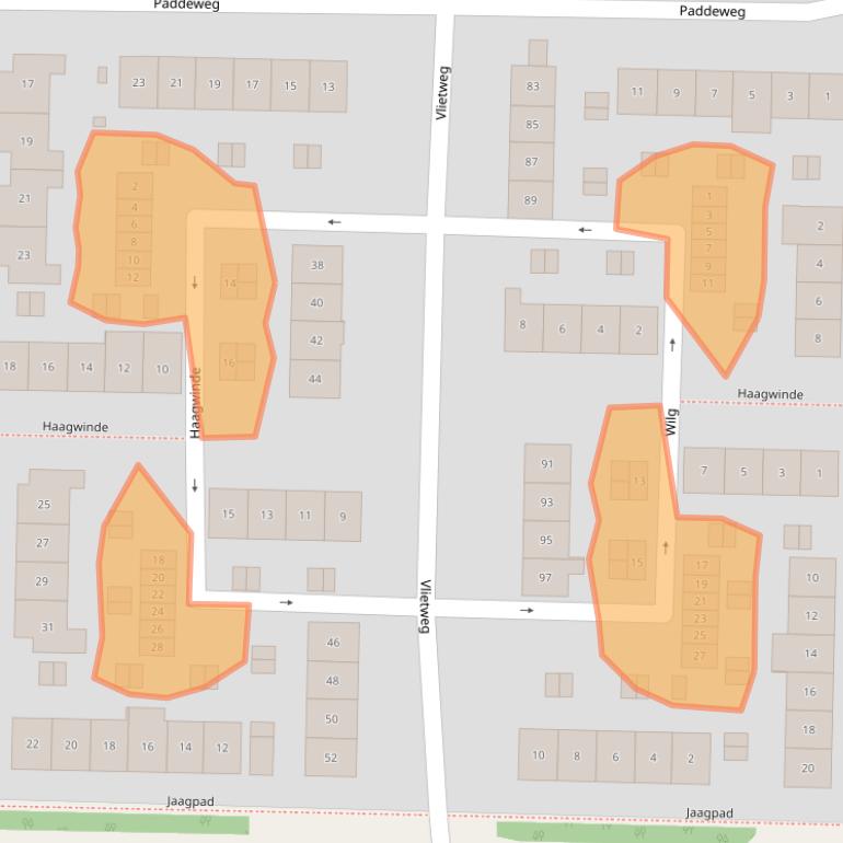 Kaart van postcodegebied 2992CZ.
