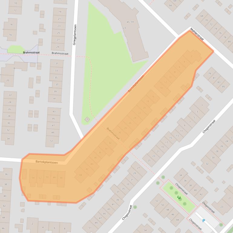 Kaart van postcodegebied 2992EB.