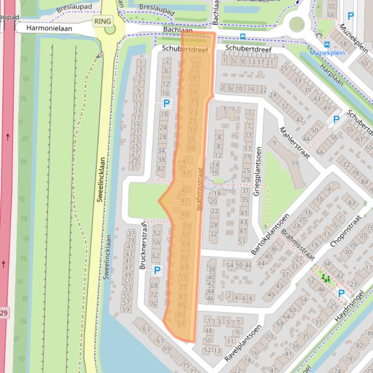 Kaart van postcodegebied 2992EC.