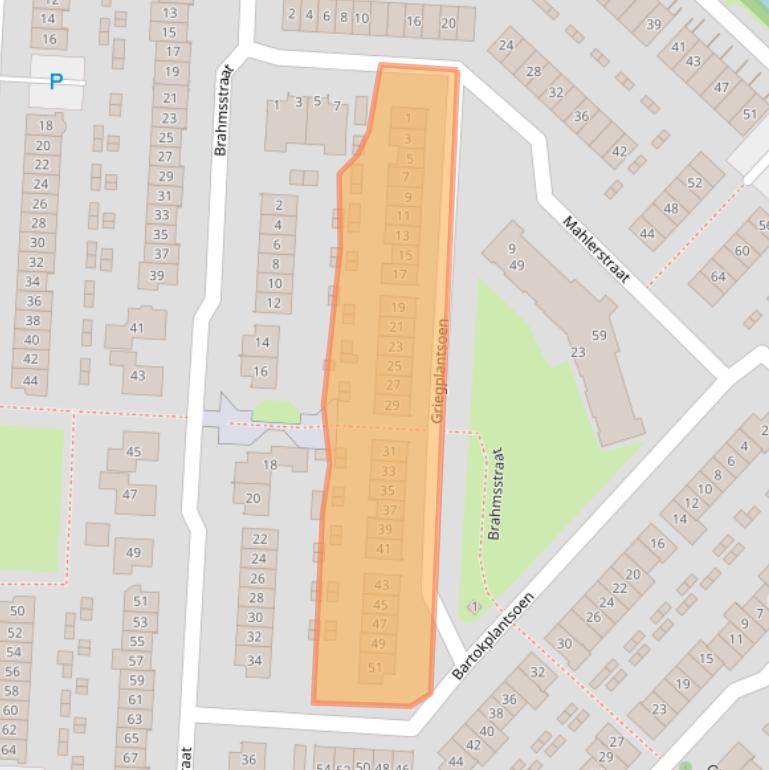 Kaart van postcodegebied 2992EH.