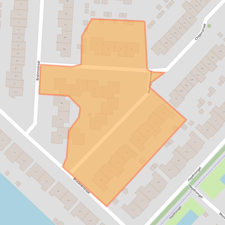 Kaart van postcodegebied 2992ER.