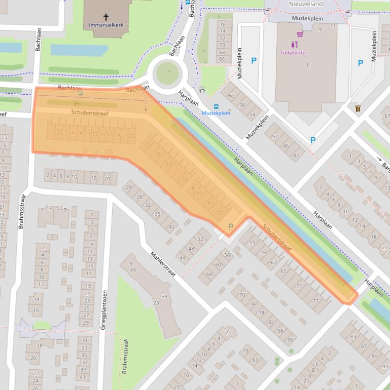 Kaart van postcodegebied 2992ET.