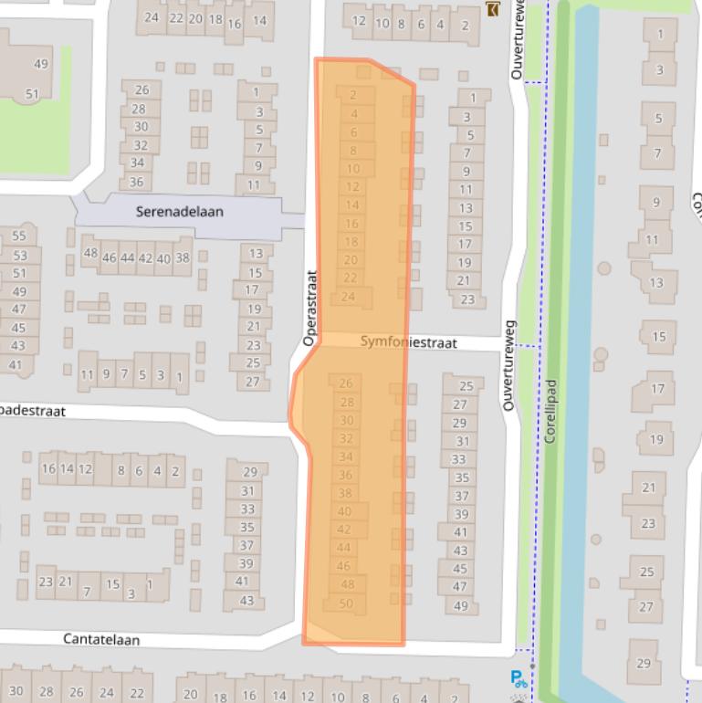 Kaart van postcodegebied 2992GA.