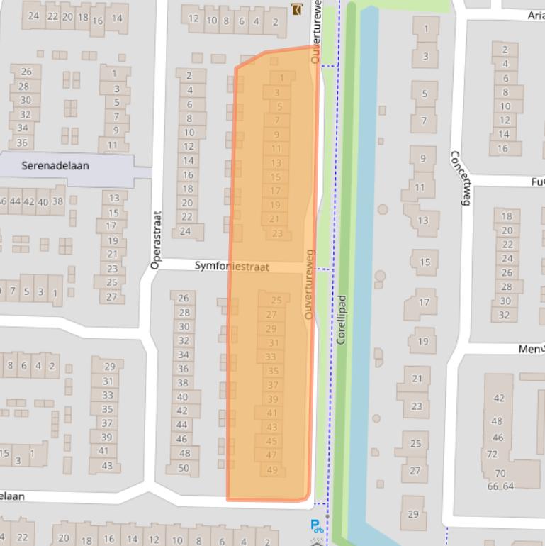 Kaart van postcodegebied 2992GC.