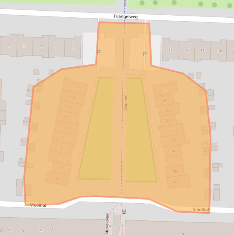 Kaart van postcodegebied 2992GJ.