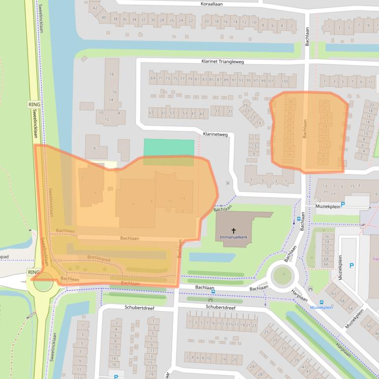 Kaart van postcodegebied 2992GK.