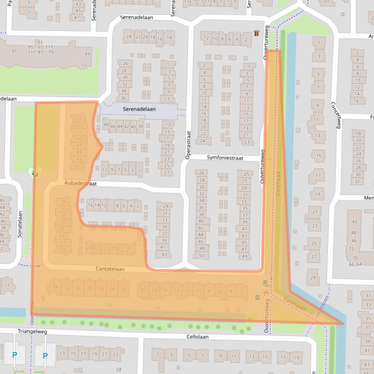 Kaart van postcodegebied 2992GM.