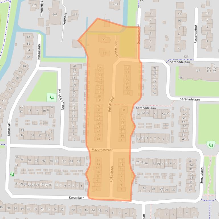 Kaart van postcodegebied 2992GV.
