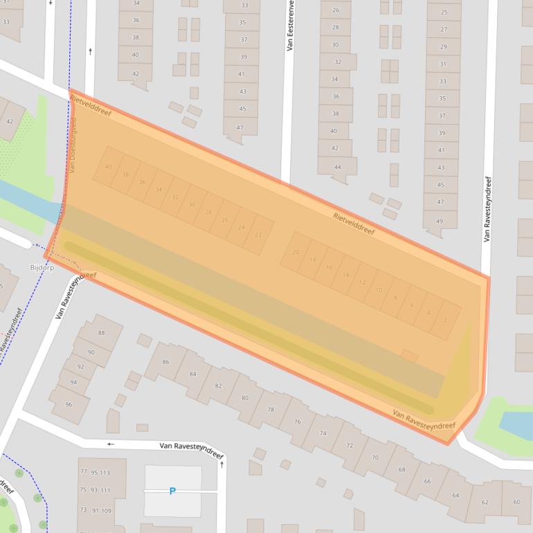 Kaart van postcodegebied 2992HH.