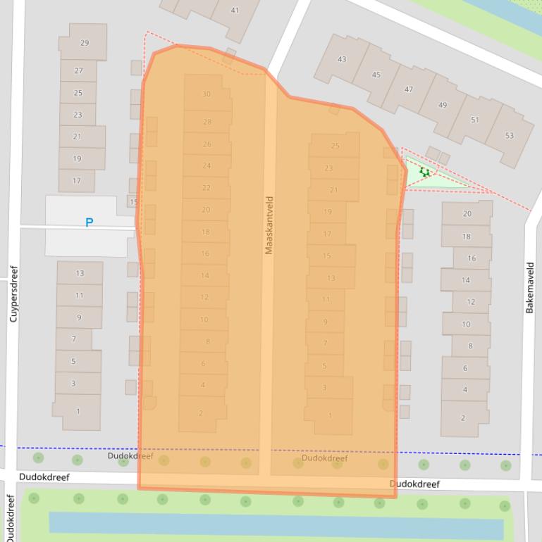 Kaart van postcodegebied 2992HM.