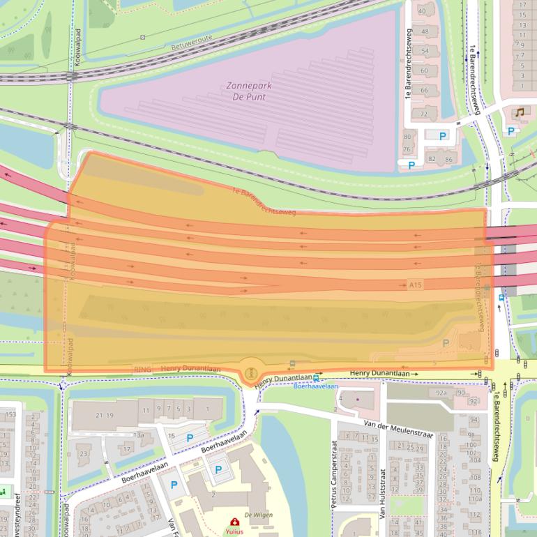 Kaart van postcodegebied 2992KP.