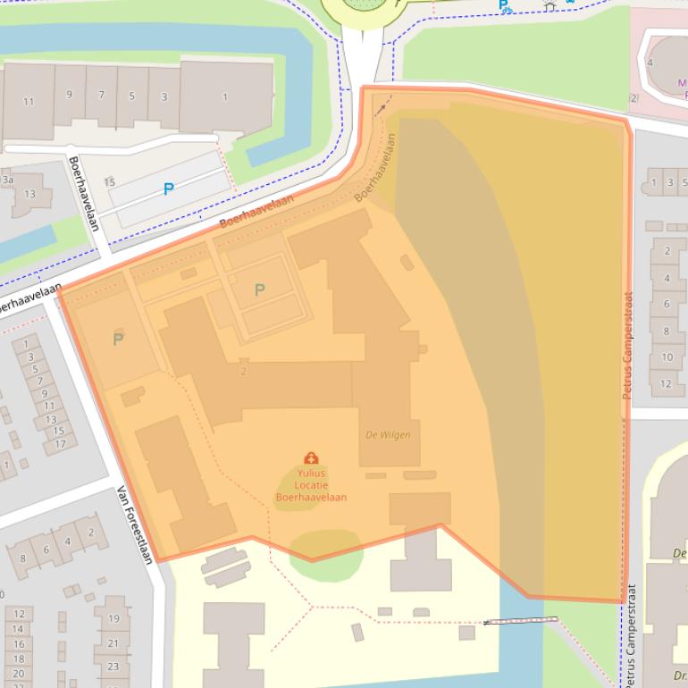 Kaart van postcodegebied 2992KZ.