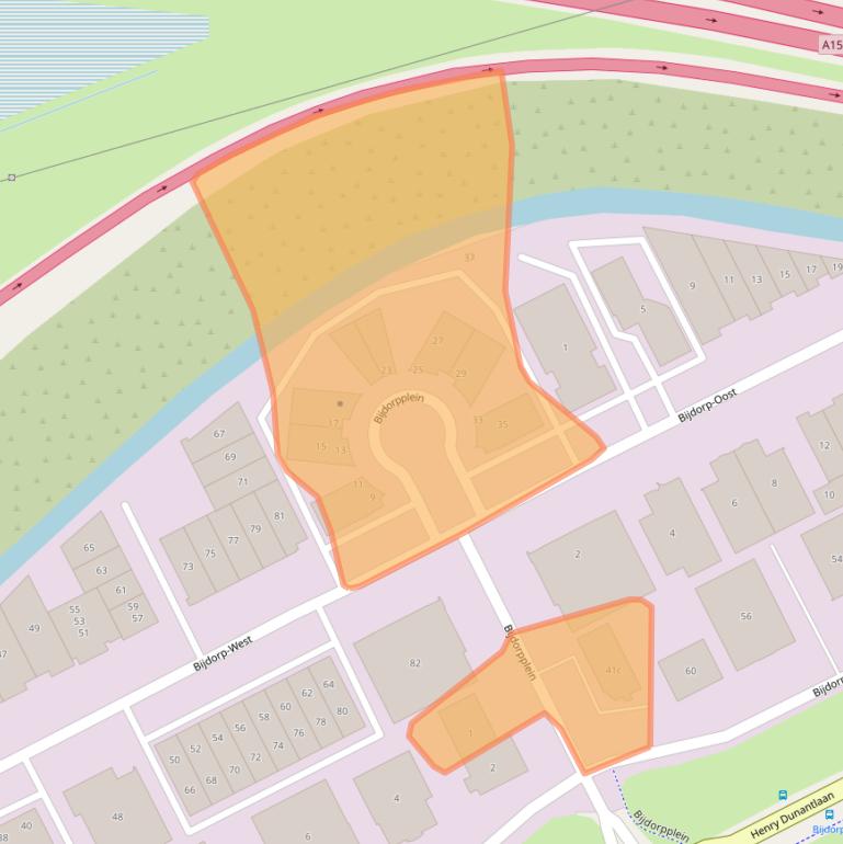 Kaart van postcodegebied 2992LB.