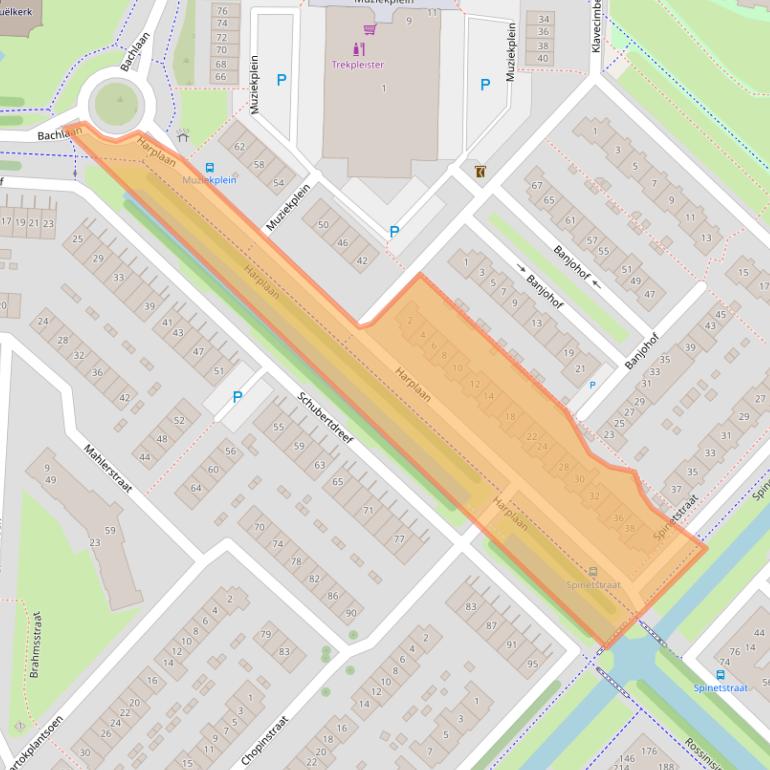 Kaart van postcodegebied 2992NC.