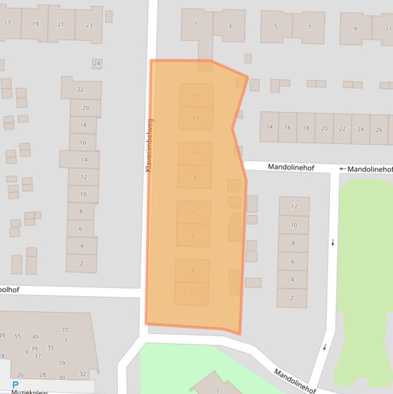 Kaart van postcodegebied 2992ND.