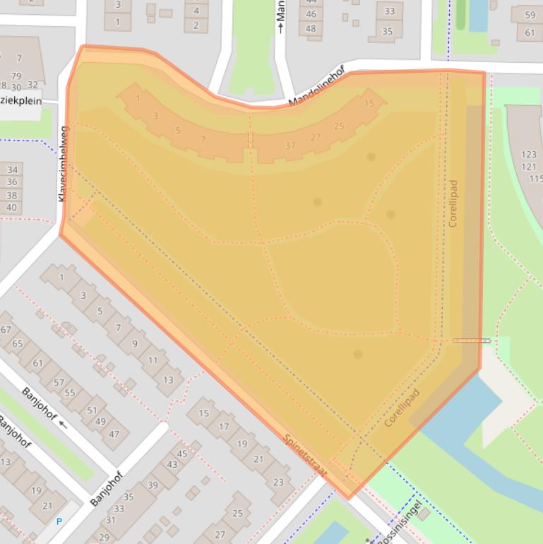 Kaart van postcodegebied 2992NG.