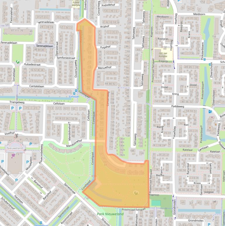 Kaart van postcodegebied 2992NM.