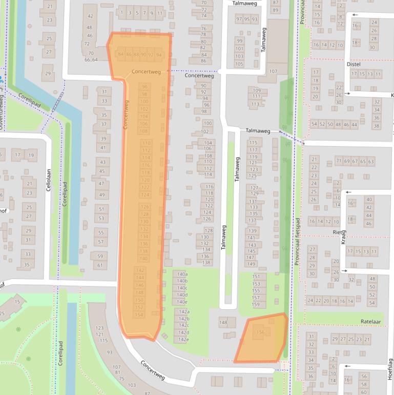 Kaart van postcodegebied 2992NP.