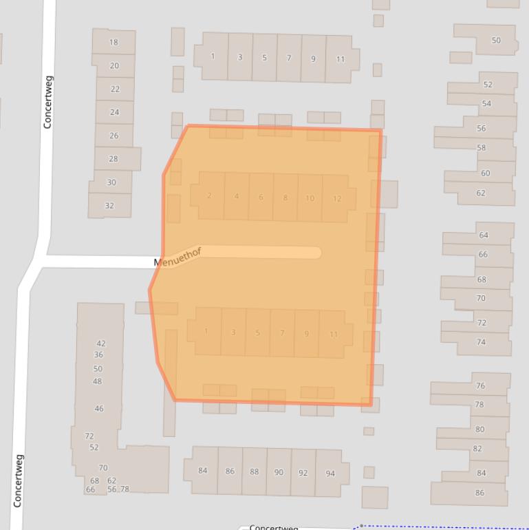 Kaart van postcodegebied 2992NS.