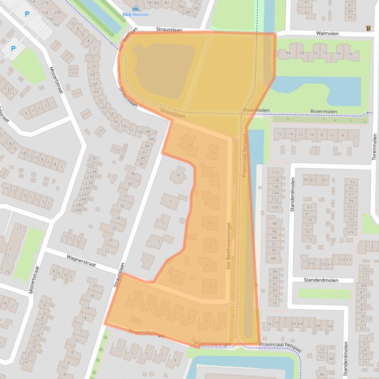 Kaart van postcodegebied 2992PA.