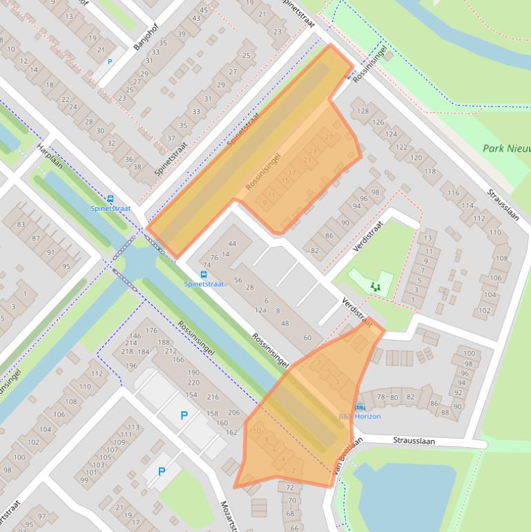 Kaart van postcodegebied 2992PB.