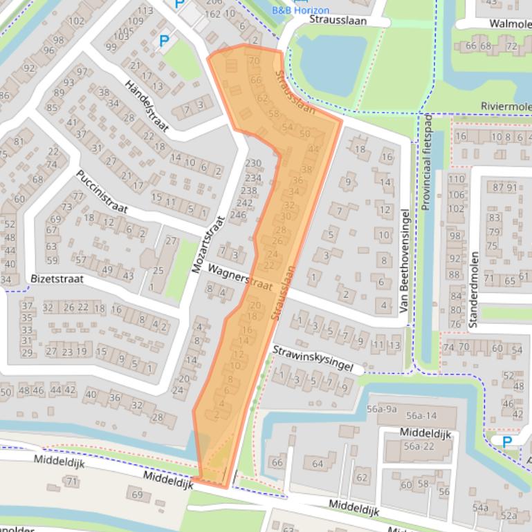 Kaart van postcodegebied 2992PD.