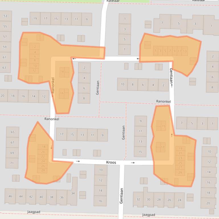 Kaart van postcodegebied 2992SX.