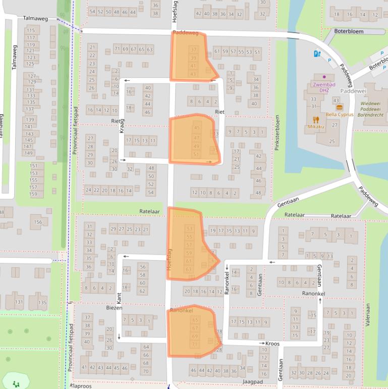 Kaart van postcodegebied 2992VG.