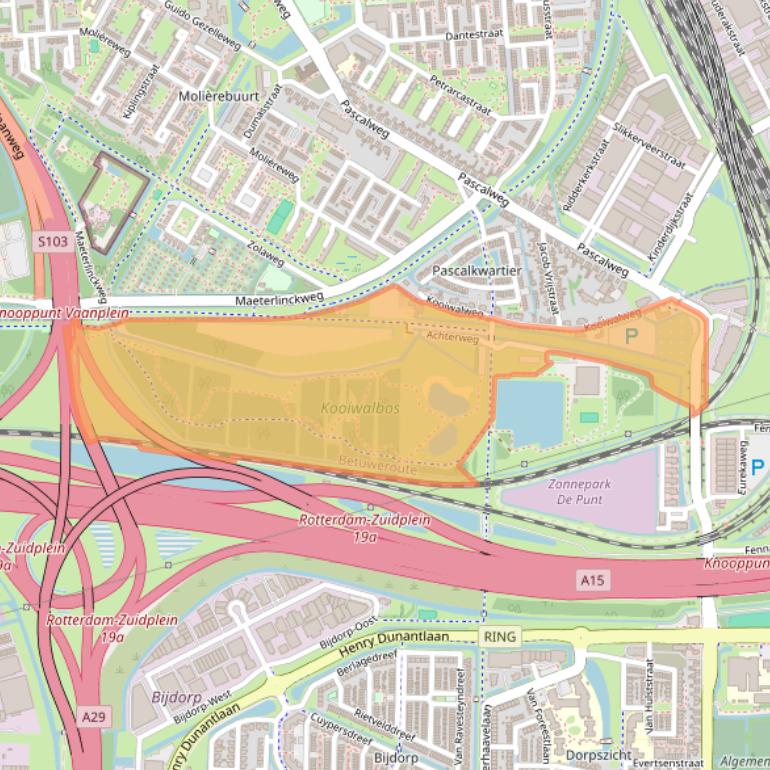 Kaart van postcodegebied 2992XA.