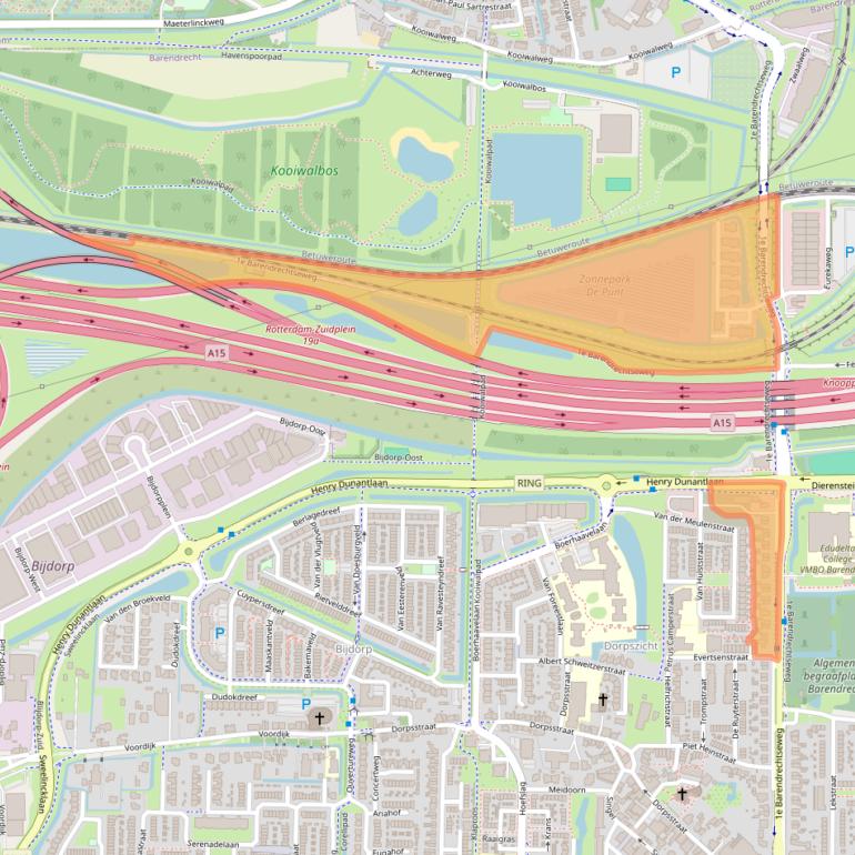 Kaart van postcodegebied 2992XC.