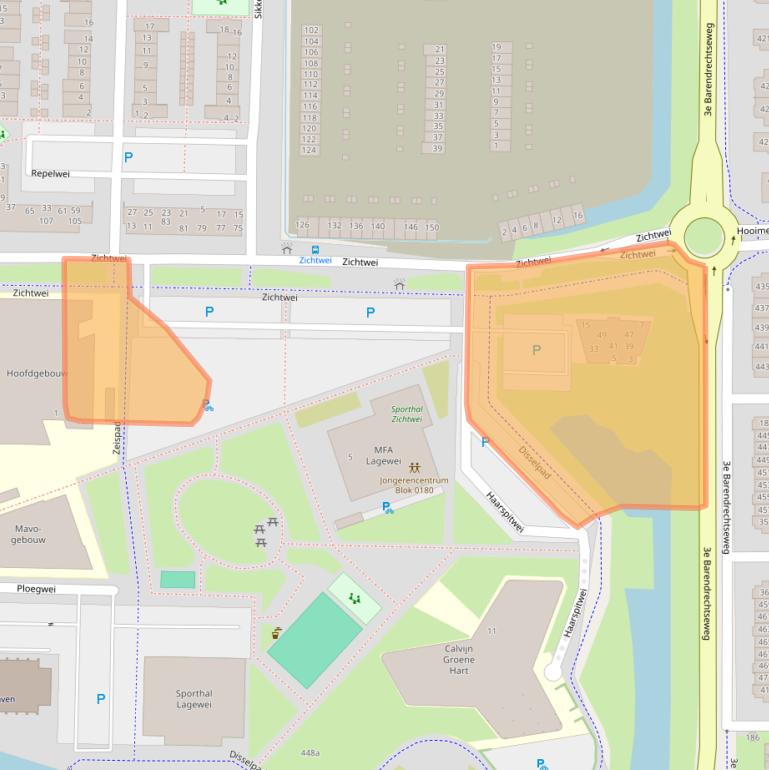 Kaart van postcodegebied 2992ZA.