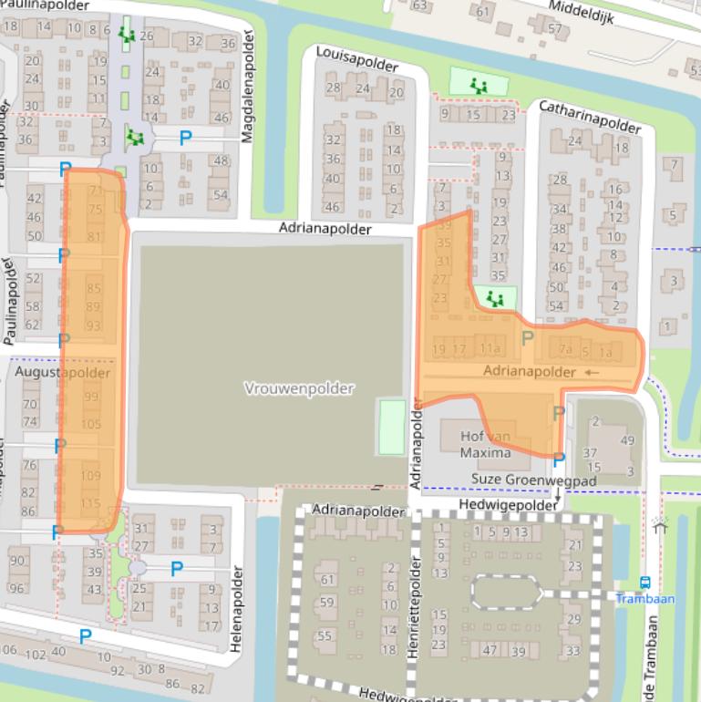 Kaart van postcodegebied 2992ZK.