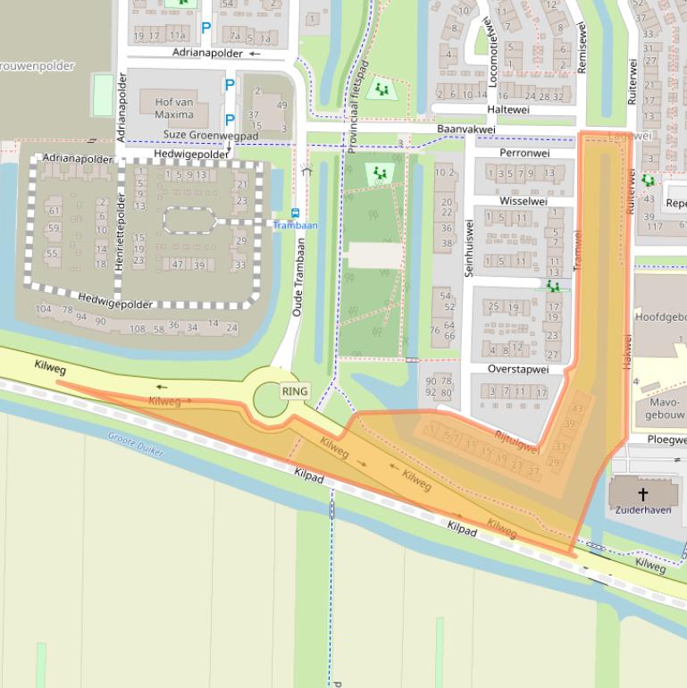 Kaart van postcodegebied 2992ZZ.