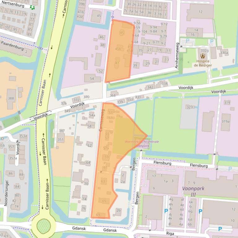 Kaart van postcodegebied 2993AD.