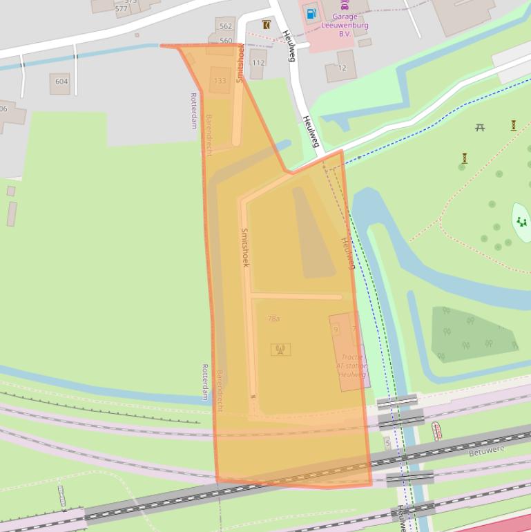 Kaart van postcodegebied 2993BH.