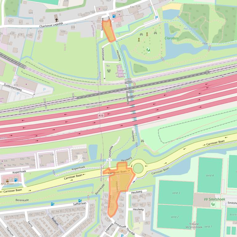 Kaart van postcodegebied 2993BJ.