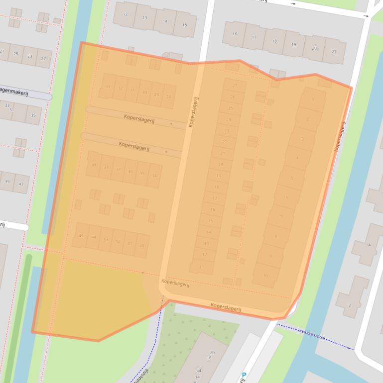 Kaart van postcodegebied 2993CD.