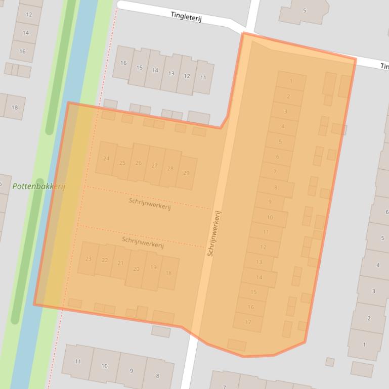 Kaart van postcodegebied 2993CH.