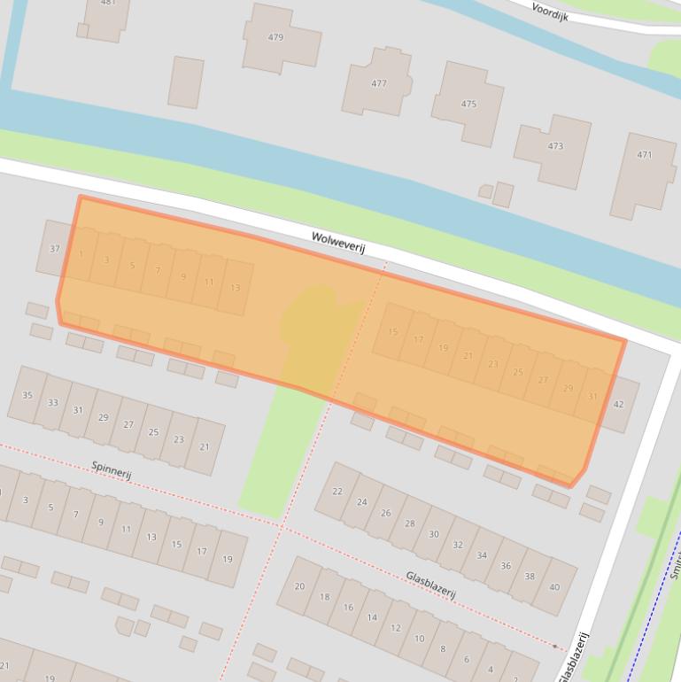 Kaart van postcodegebied 2993CL.