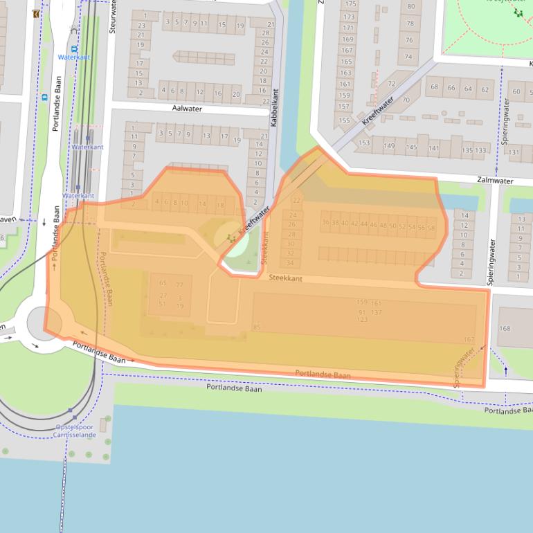 Kaart van postcodegebied 2993DB.