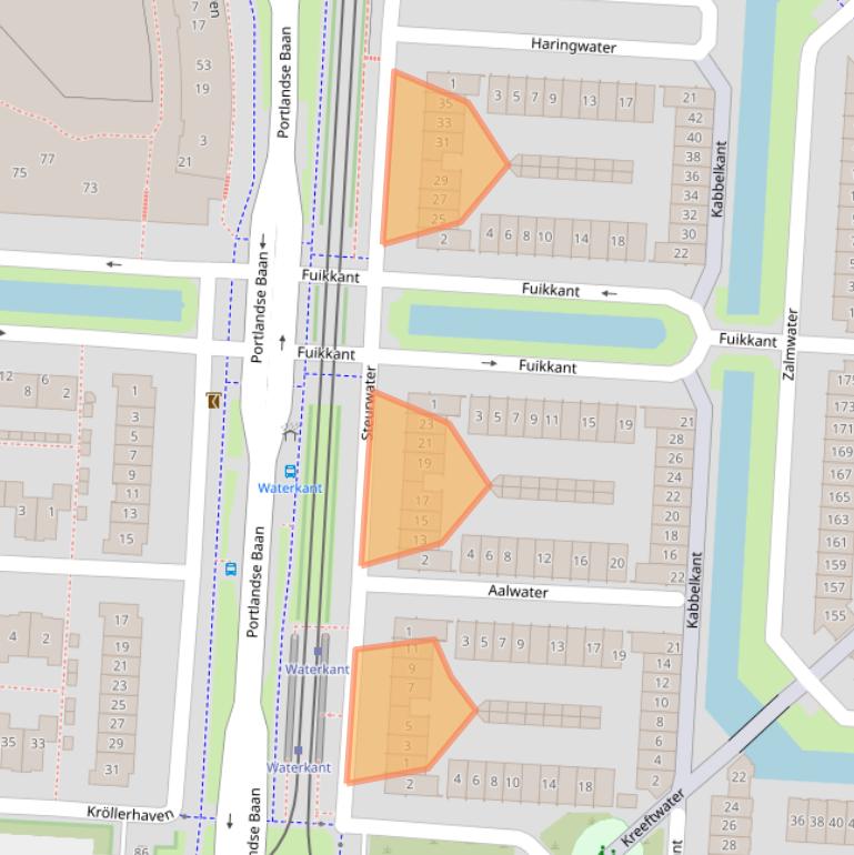 Kaart van postcodegebied 2993DE.