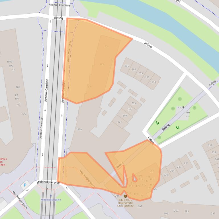 Kaart van postcodegebied 2993DP.