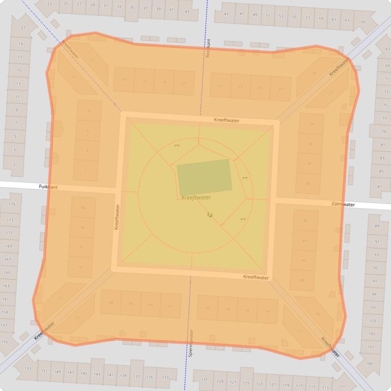 Kaart van postcodegebied 2993DZ.