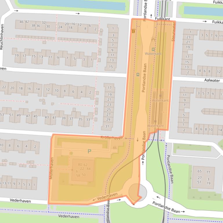 Kaart van postcodegebied 2993EA.
