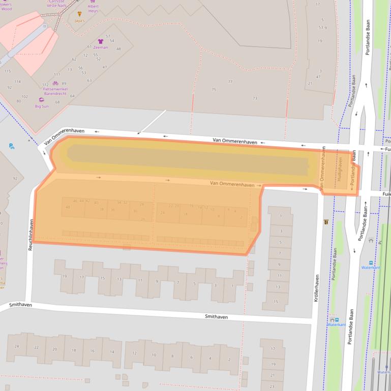 Kaart van postcodegebied 2993EG.