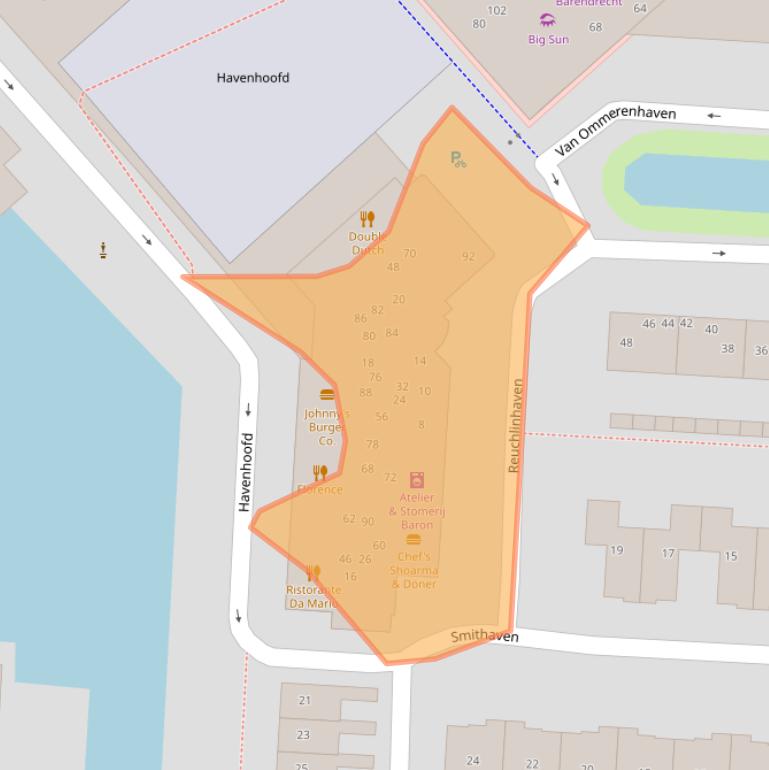 Kaart van postcodegebied 2993EL.