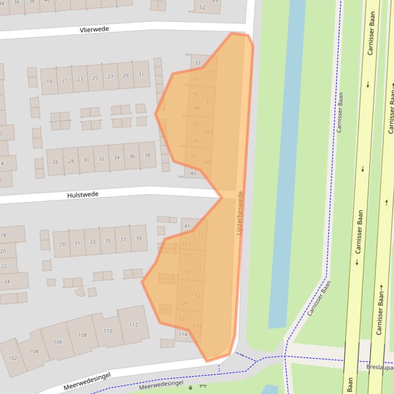 Kaart van postcodegebied 2993GC.